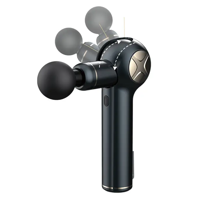 Porodo Lifestyle Adjustable Massage Gun with 5 Heads