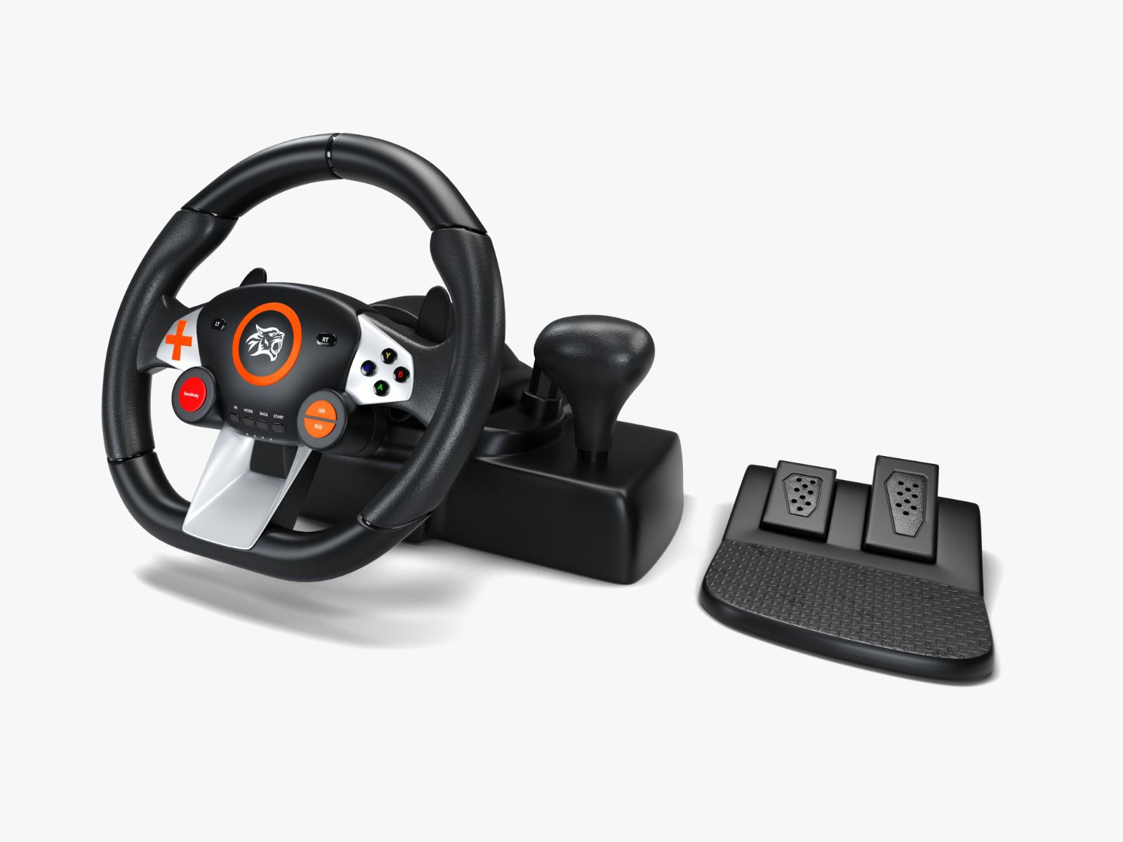 Porodo Gaming 7 in 1 Wheel Steering Controller